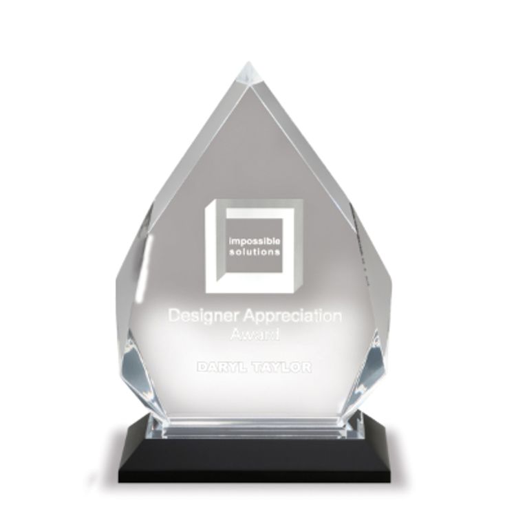 5.25" x 7.75" Silver Diamond Impress Award