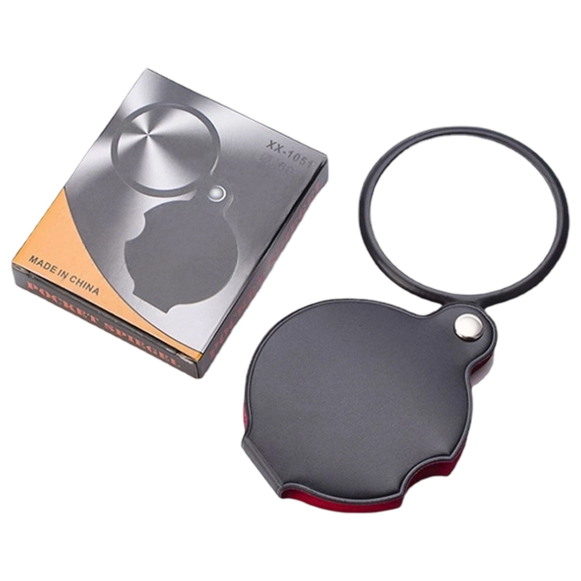 Folding Pocket Magnifier 10X 2.8" Length x 2.16" Width x 0.4" Thick, custom ruler with logo imprint 3