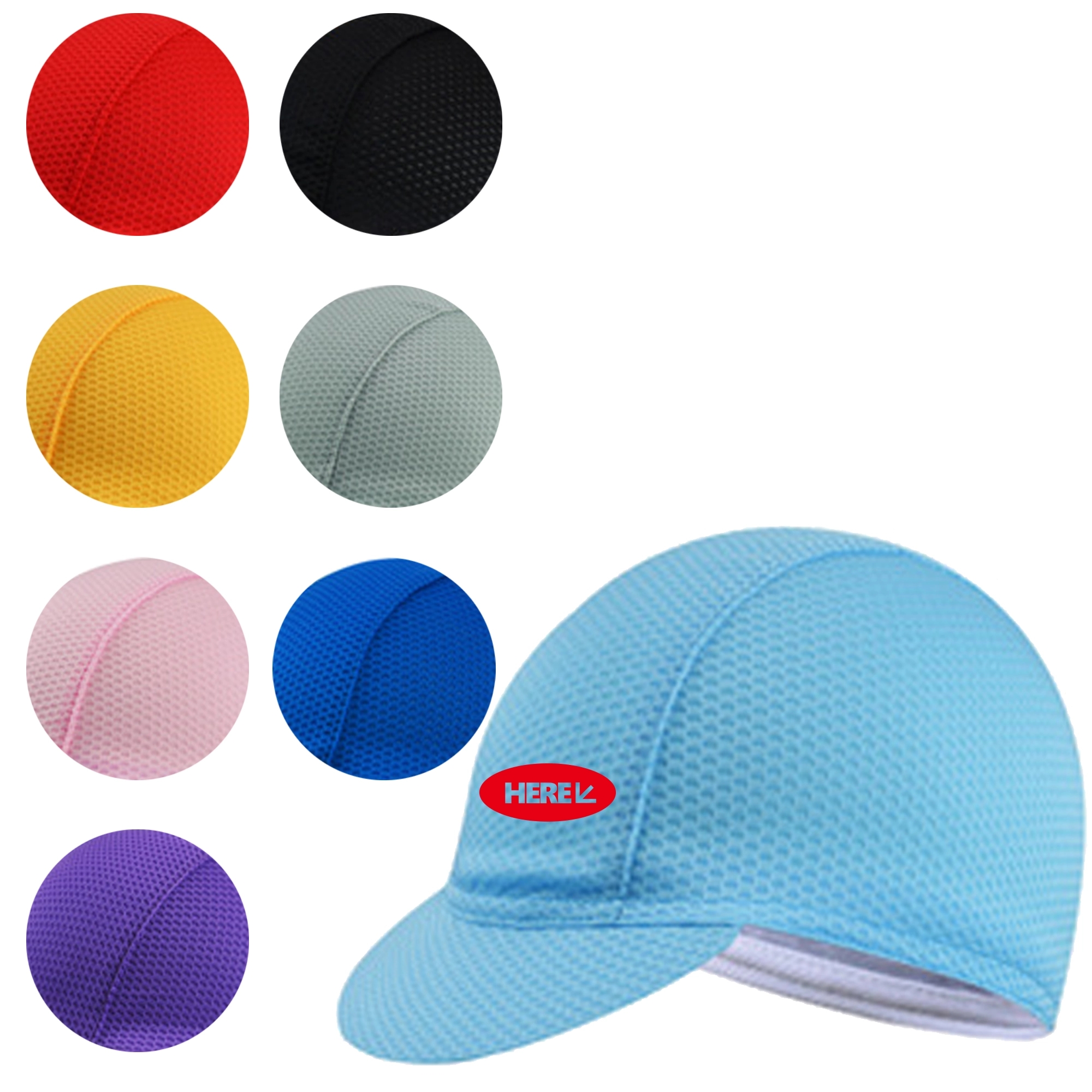 Lycra Mesh Fabric Sweat Wicking Cycling cap