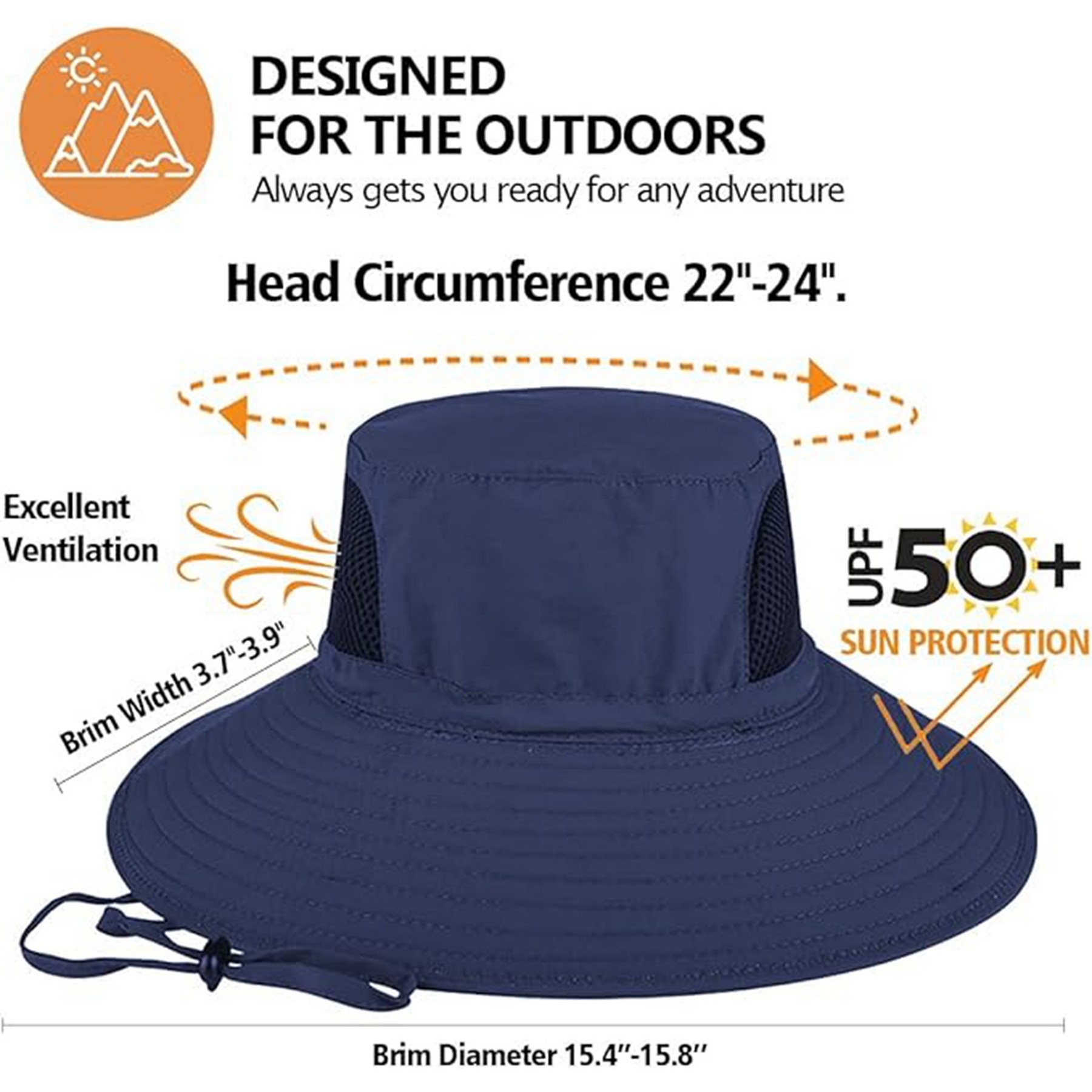 Summer Fishing Hat With Chin Drawstring 2
