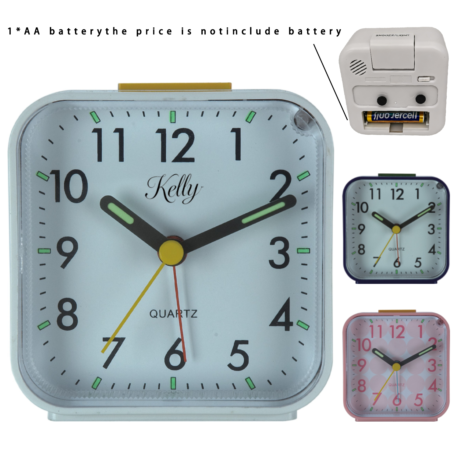 Plastic Analog Silent Alarm Clock 6