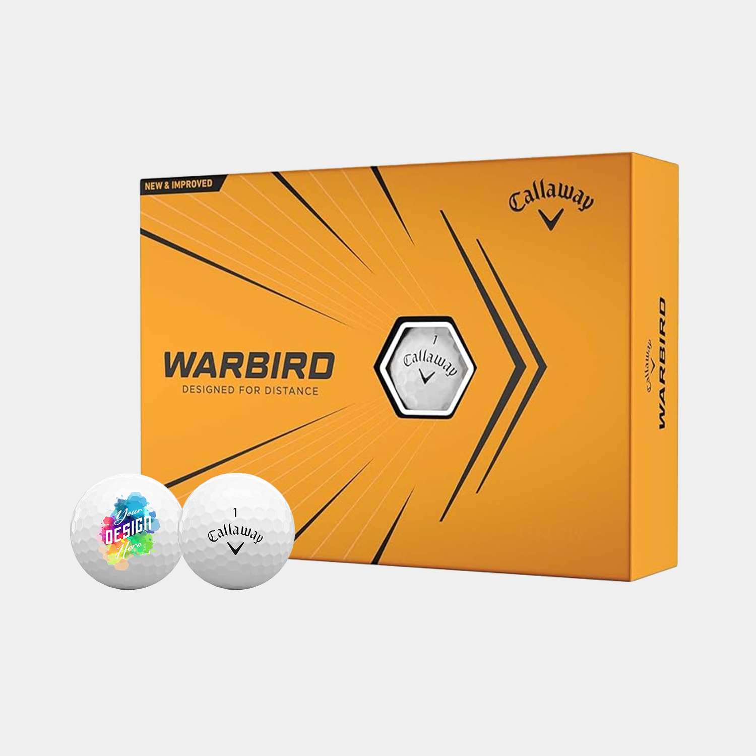 Callaway® 12 Pack Warbird Golf Balls with Custom Imprints 1