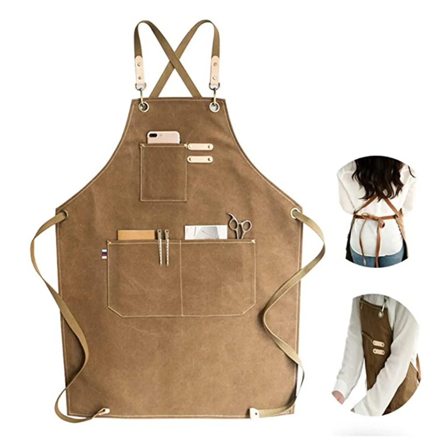 Adjustable Denim Bib Work Apron 4