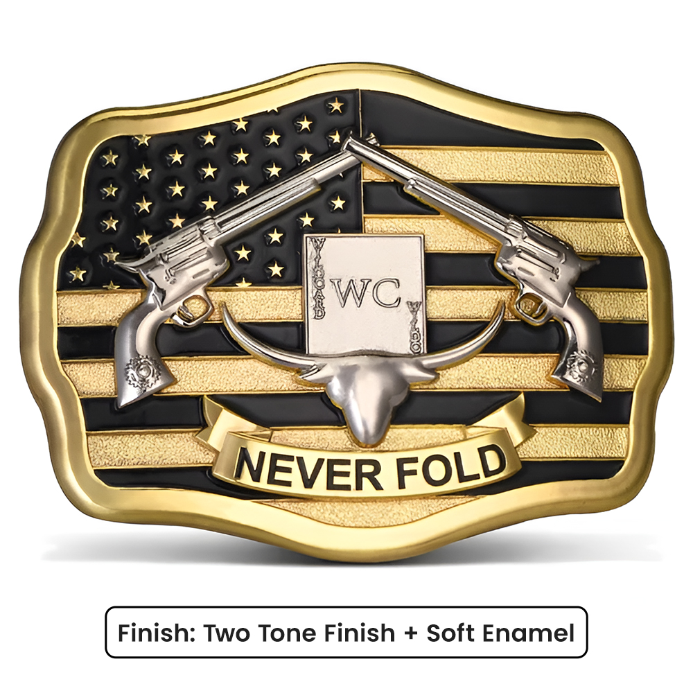 2.5 " x 3.5 " Belt Buckle with Two Tone Finish 3