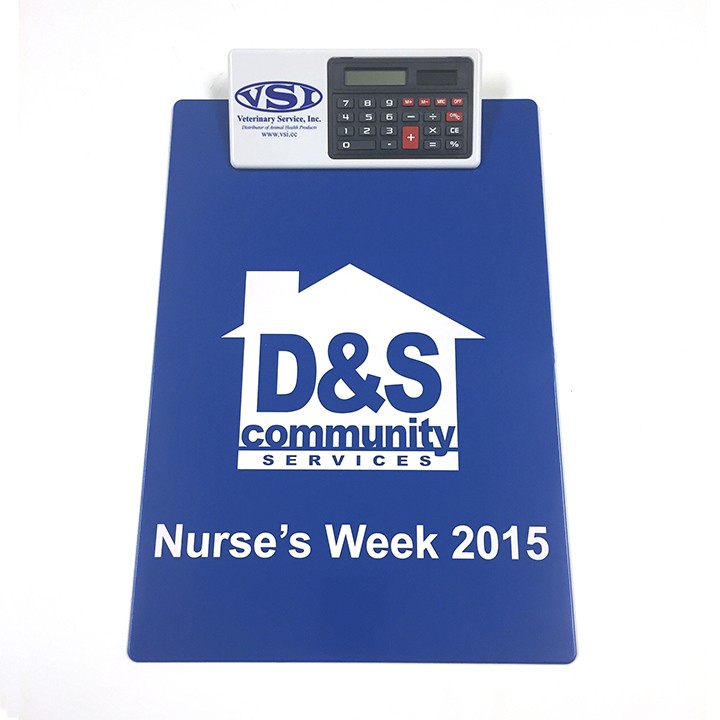 Letter Size Clipboard w/Dual Power Calculator Clip 53