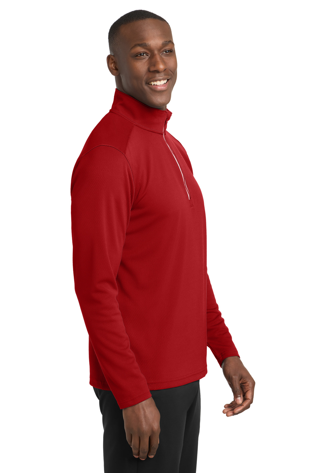 Sport-Tek Sport-Wick Textured 1/4-Zip Pullover. ST860 14