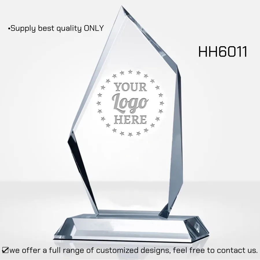 Engraved Crystal Trophy Award Plaque Supplier 3