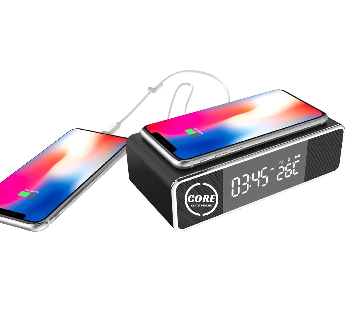 Fast Wireless Charging Alarm Clock With Bluetooth Speaker 3