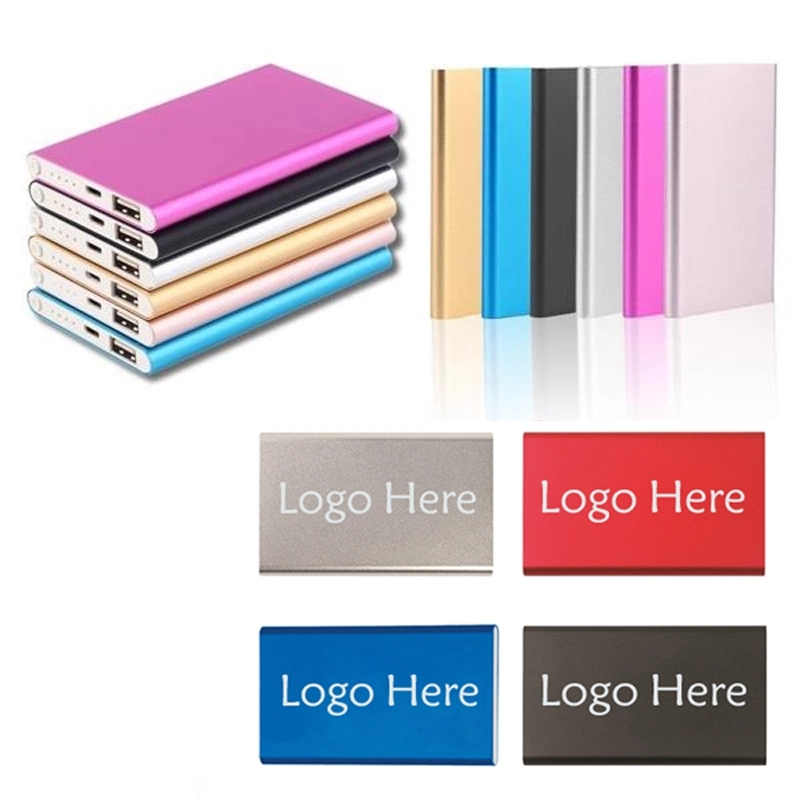 Stock in USA 5000mAh Slim Aluminum Power Bank 5
