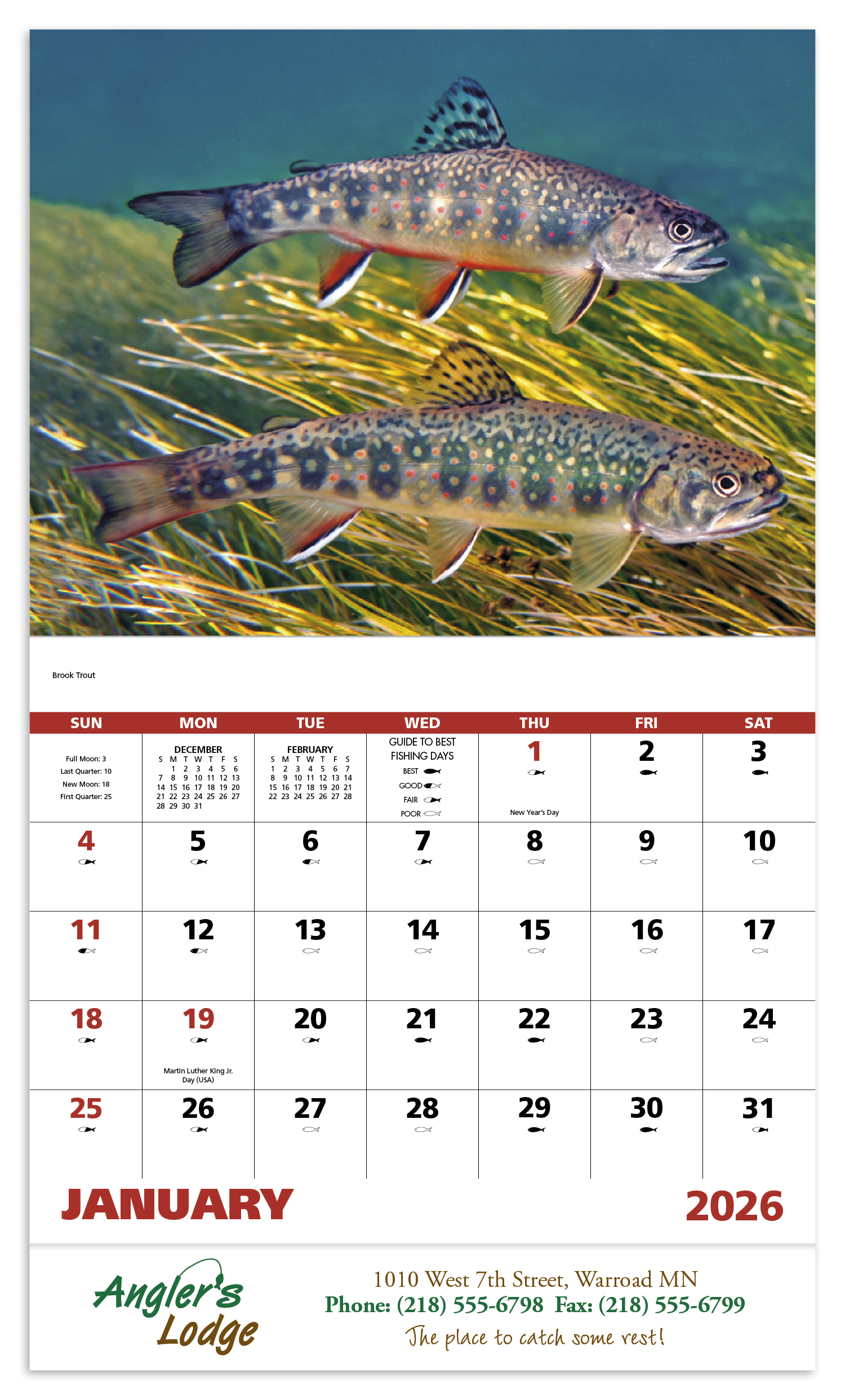 Good Value™ Fishing - Stapled Calendar 38