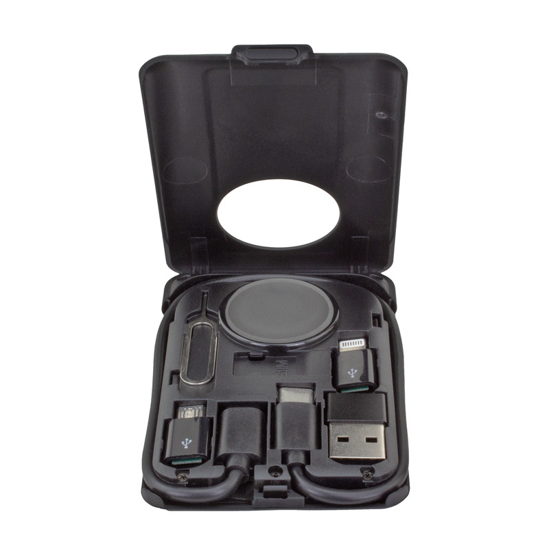 Chi-Charge Cable Card with Watch Charger - Collapsible Wireless Charging Stand and Charging Cable Carrier 8