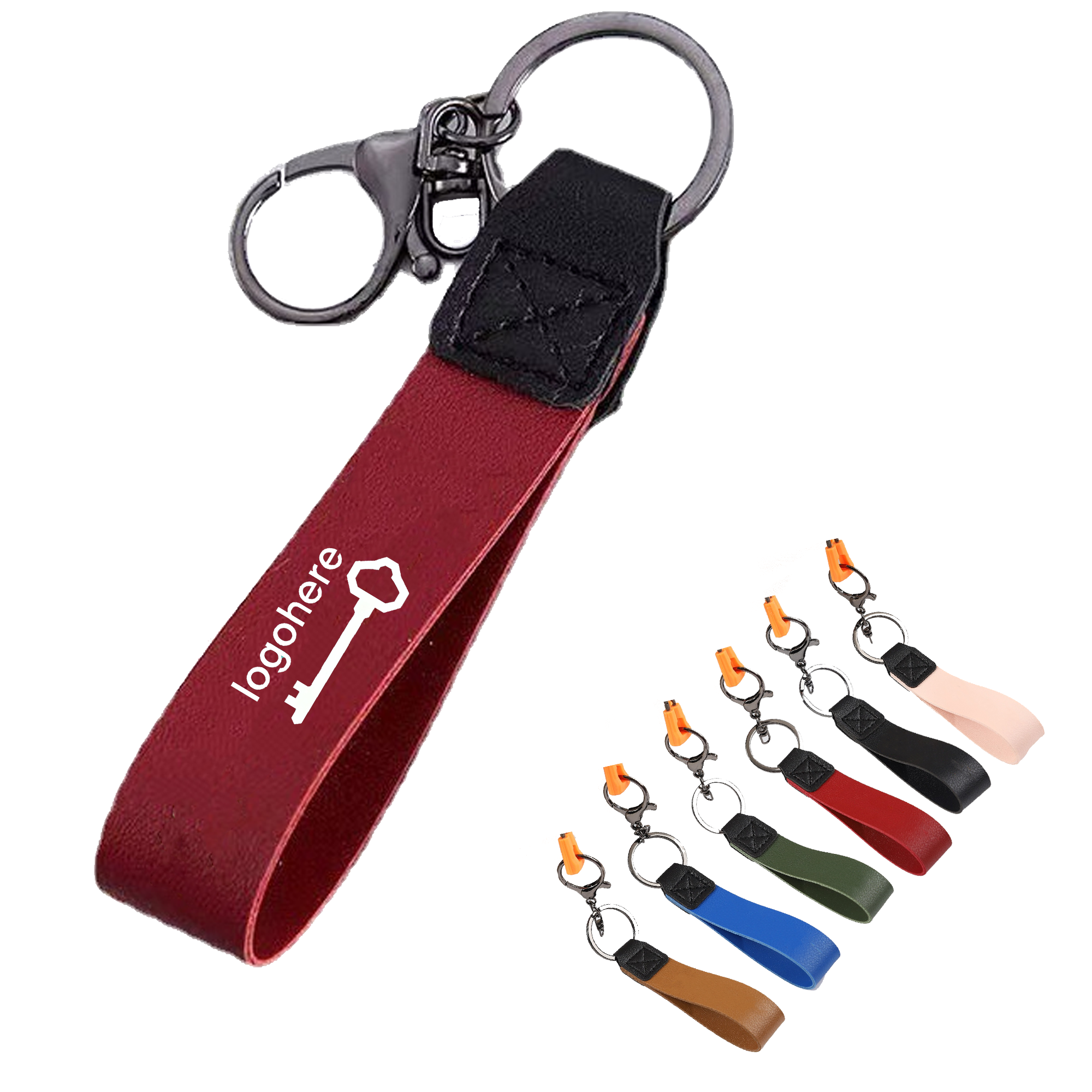 Personalized Bag Charm Keychain with Metal Ring 2