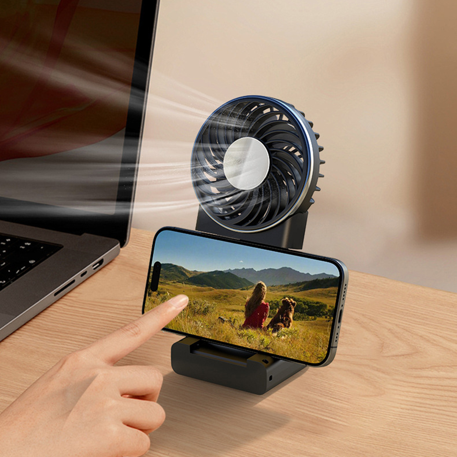Portable USB Rechargeable Foldable Handheld Mini Fan 4