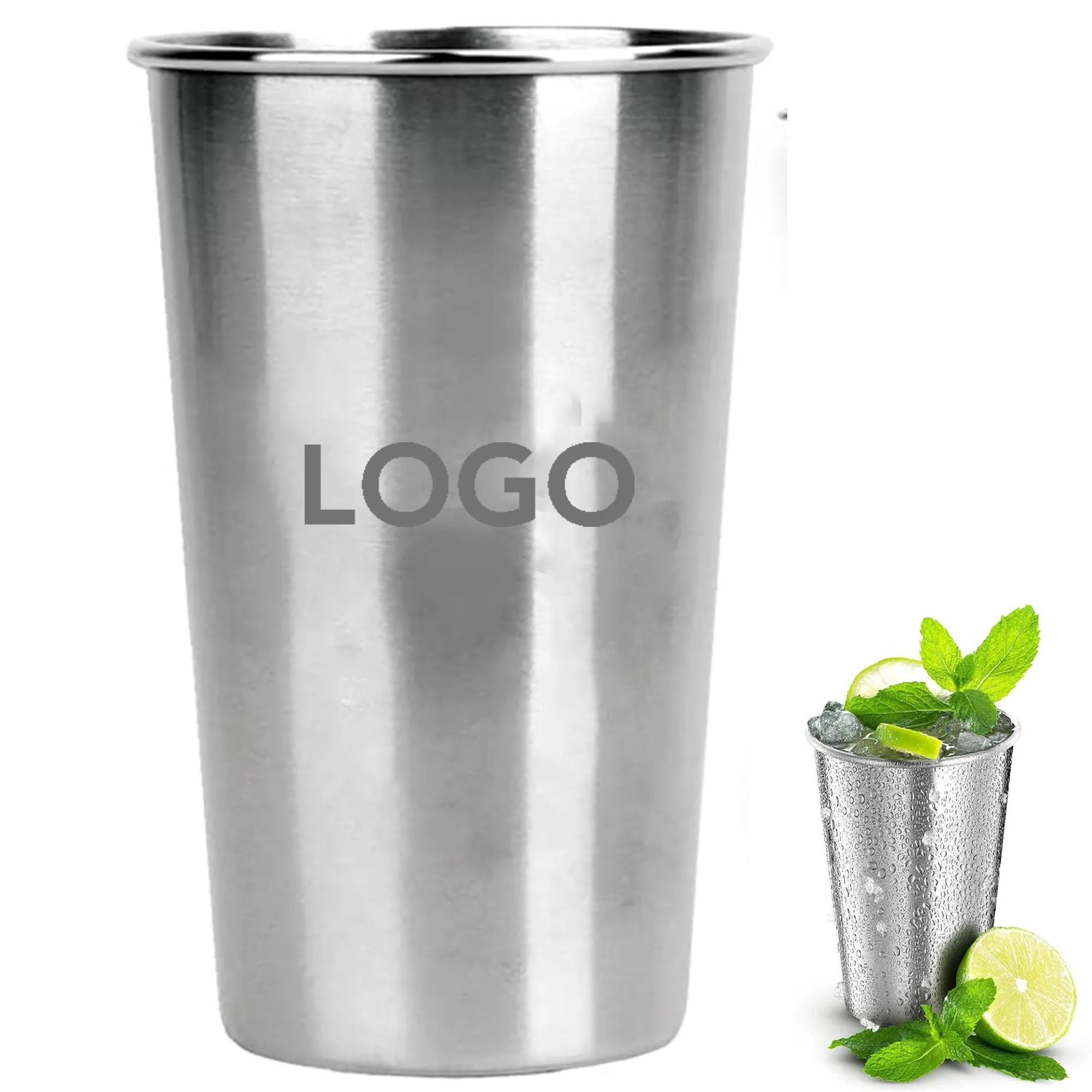 16oz Stainless Steel Pint Cup 1
