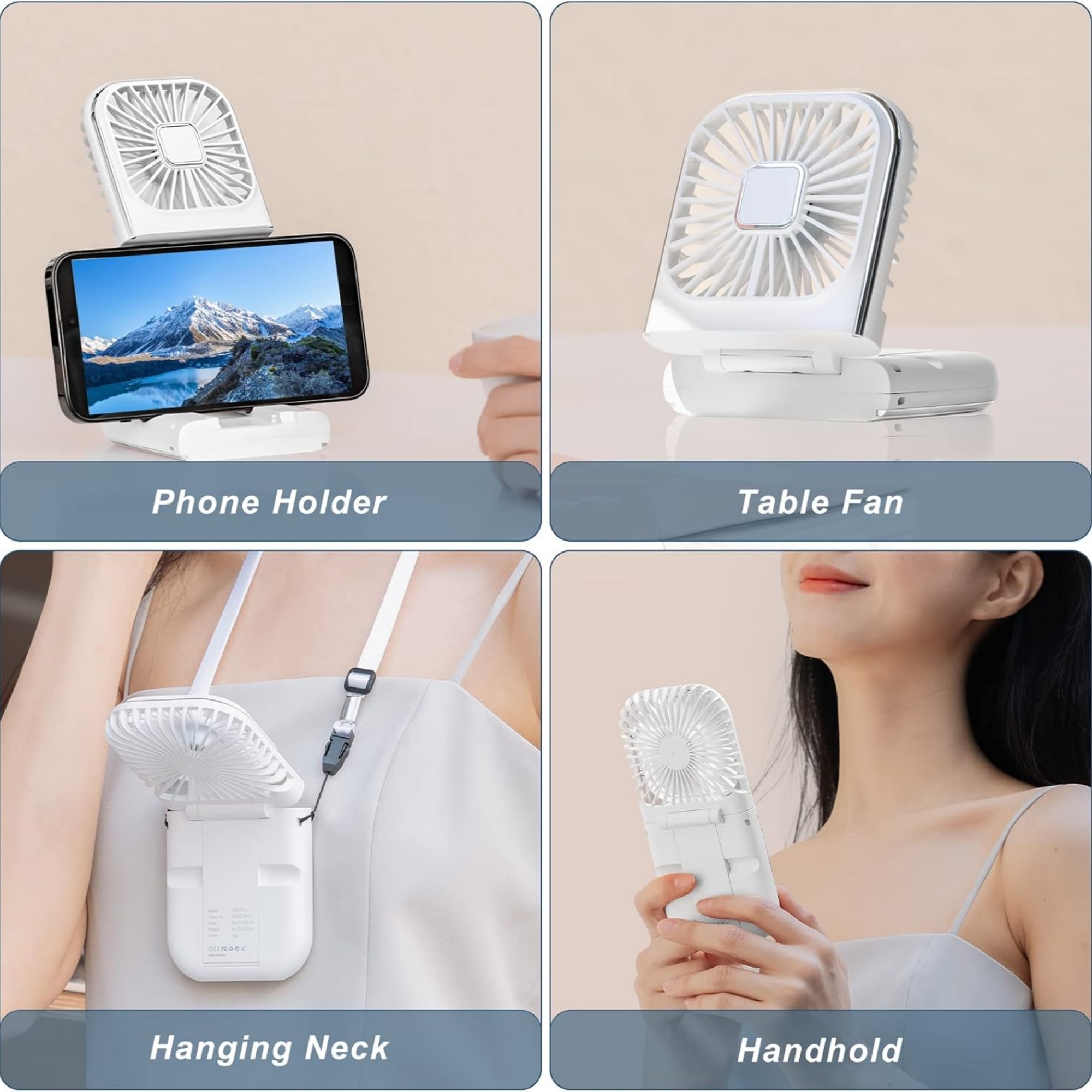 5 In 1 Handheld Neck Fan 5