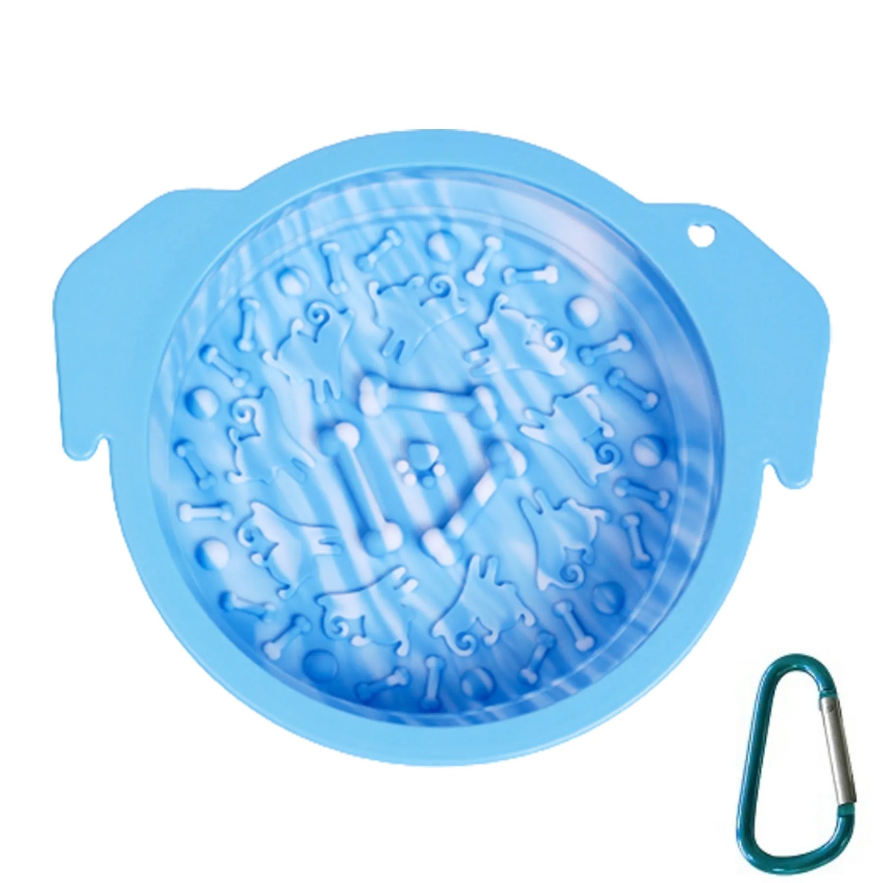 Collapsible Pet Silicone Slow Feeding Bowl 2