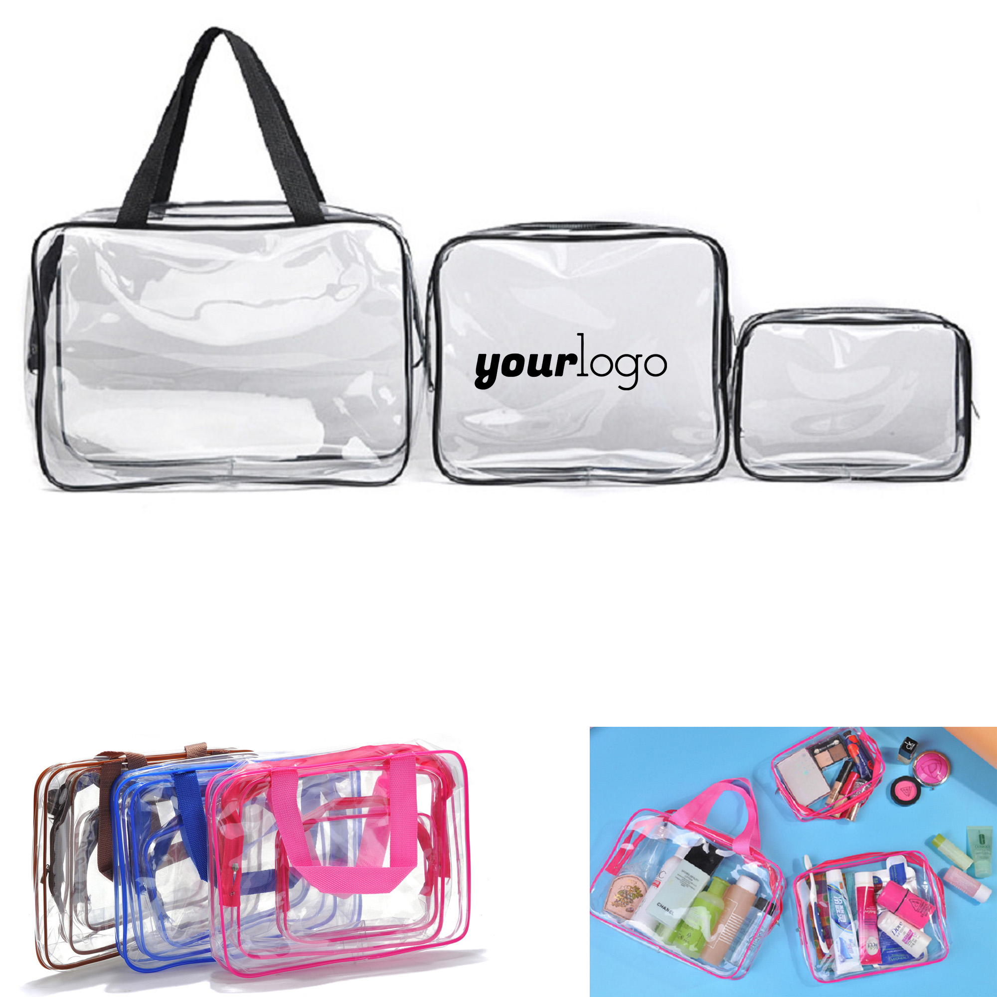 Large Capacity Clear PVC Cosmetic Organizer 2