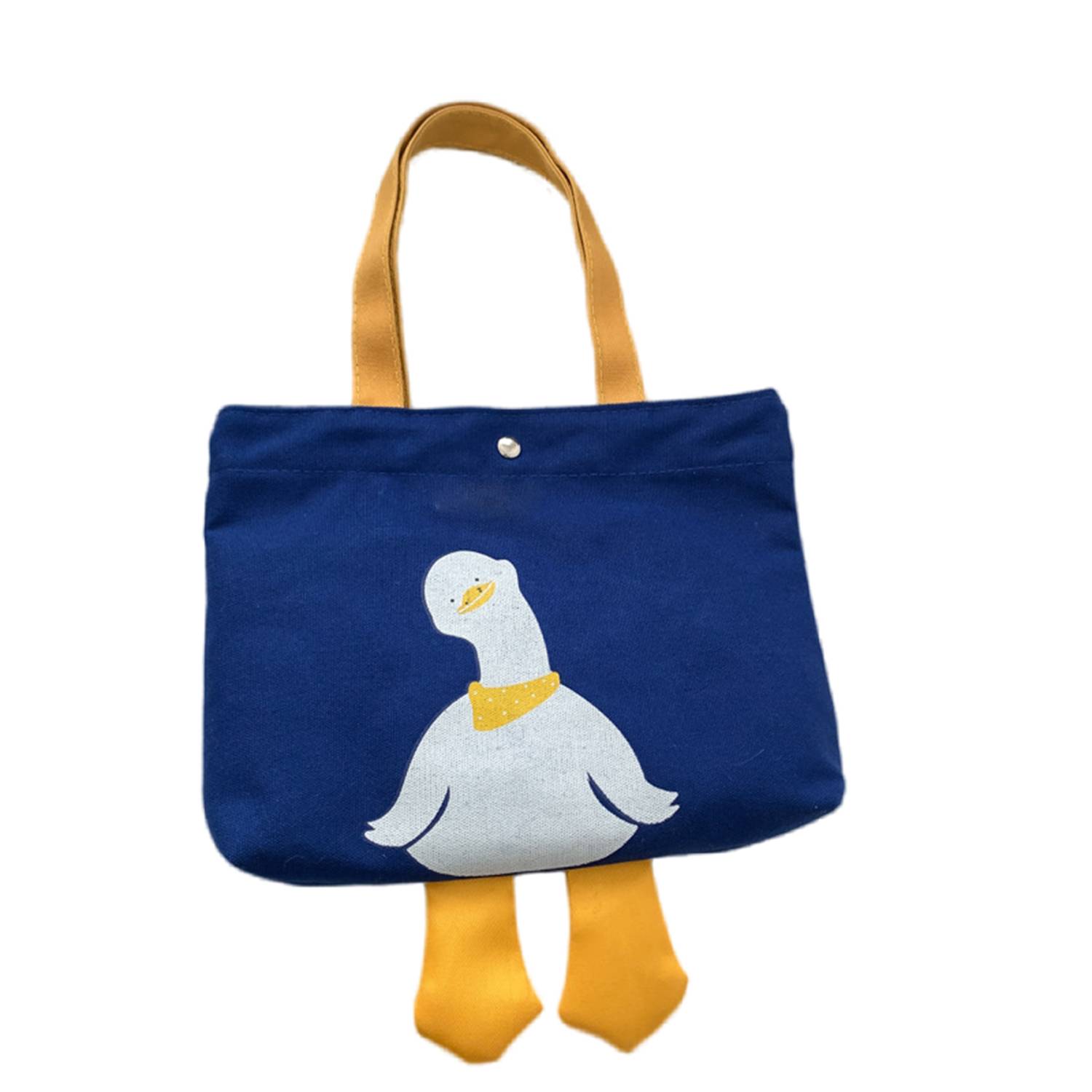 Simple Canvas Cute Duck Tote Bag 5