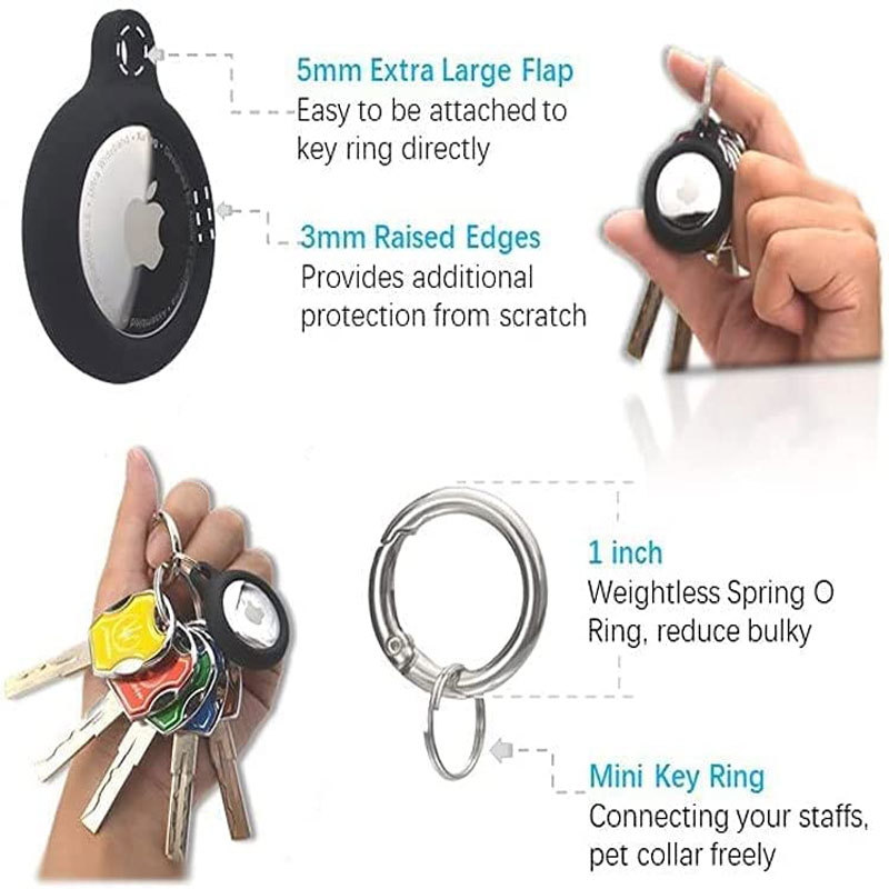 Silicone Keychain AirTag Case Holder 6