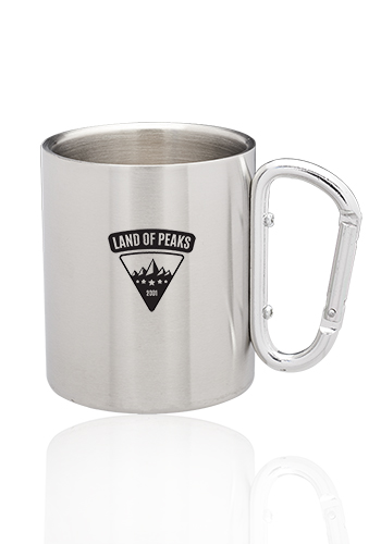 10 oz. Carabiner Handle Stainless Steel Mugs 6