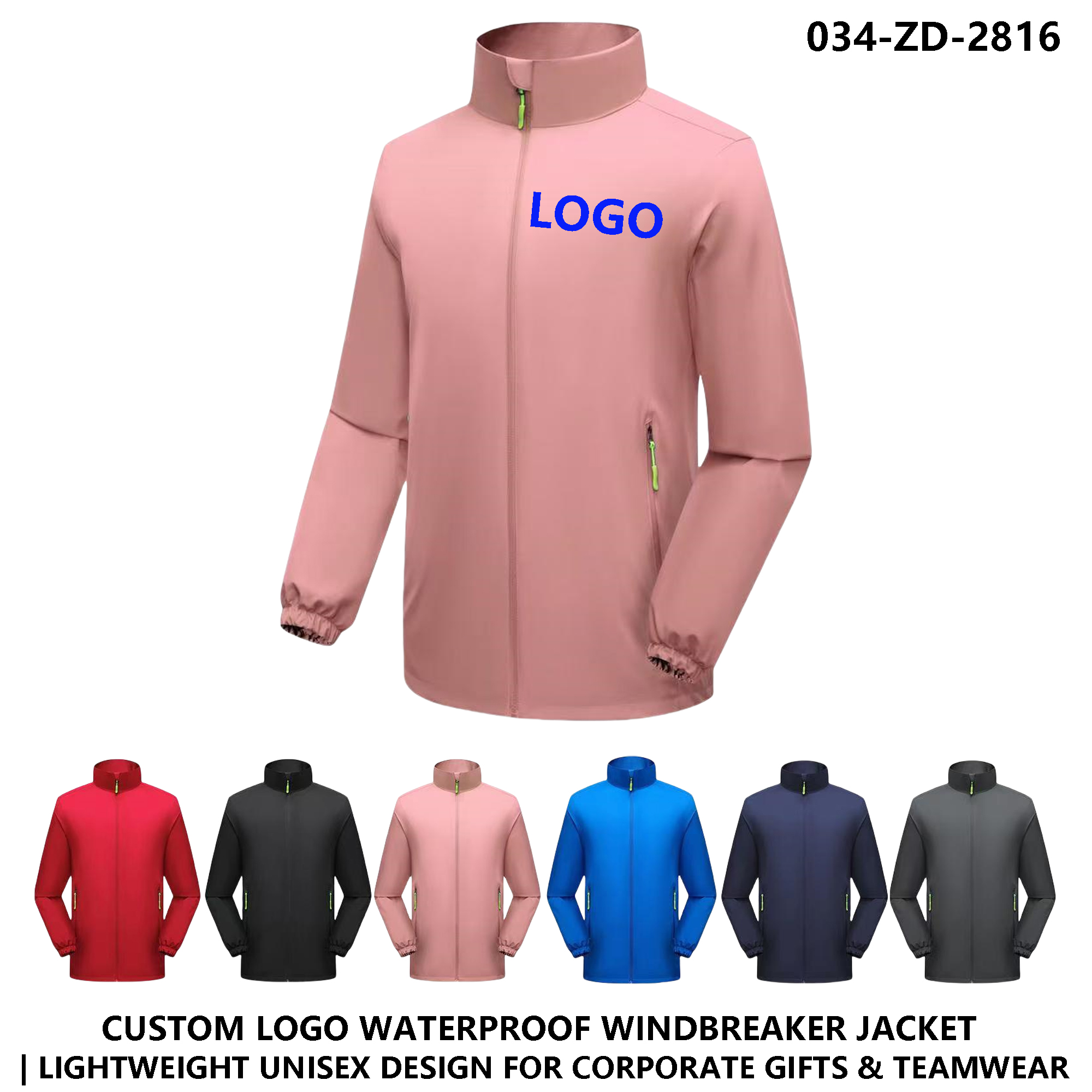 Custom Logo Waterproof Windbreaker Jacket - Perfect Corporate Gift 2