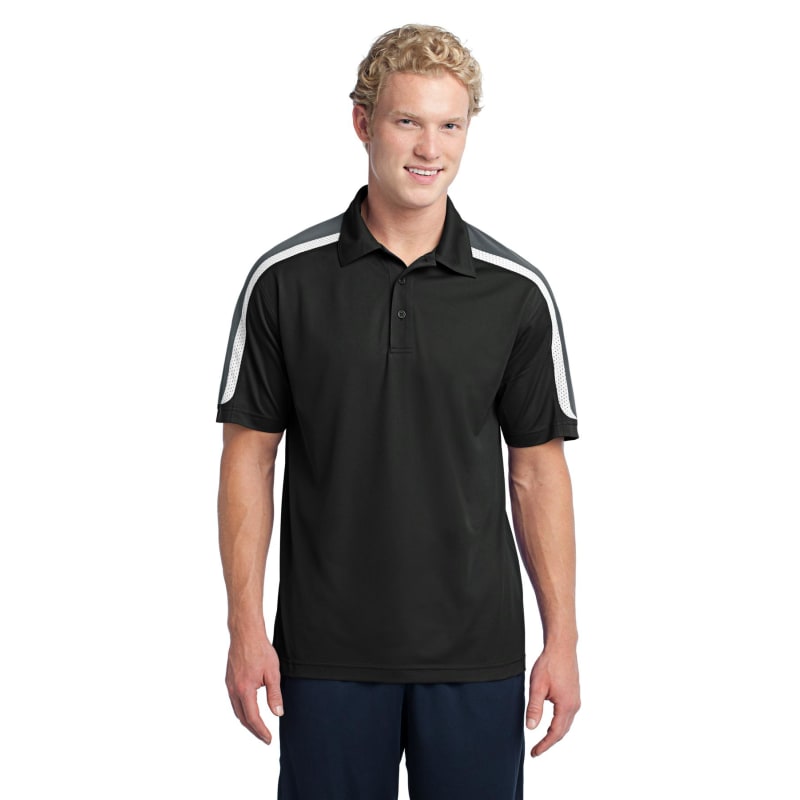 Sport-Tek Tricolor Shoulder Micropique Sport-Wick Polo. 2