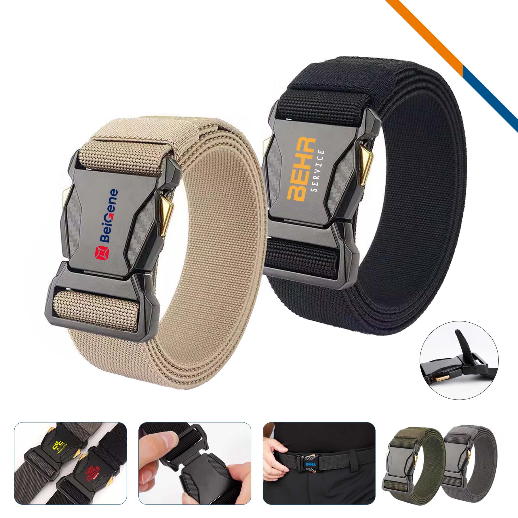 Lifirm Men Adjustable Plastic Buckle Tactical Belt 2