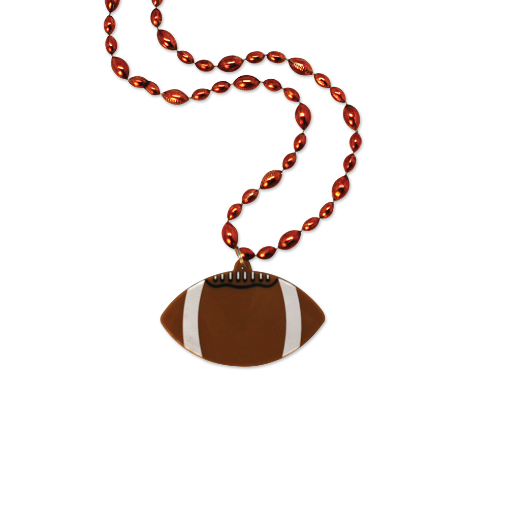 Football Medallion w/ Football Beads 3