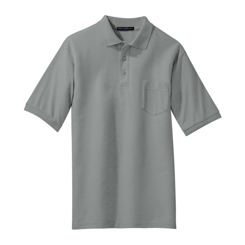 Port Authority Silk Touch Polo With Pocket. 22
