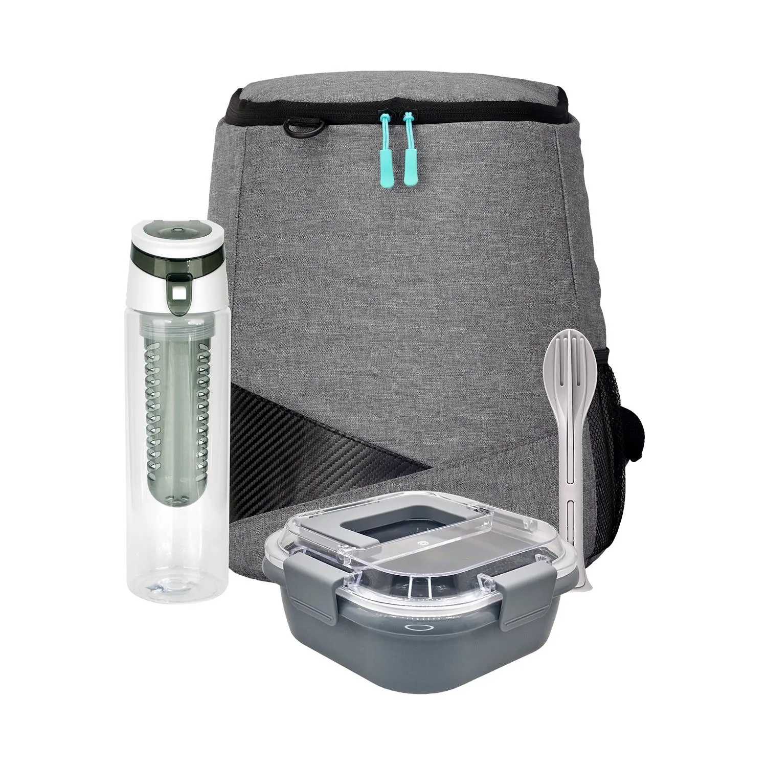 Trendy Lunch Box & Utensil Backpack Set 17