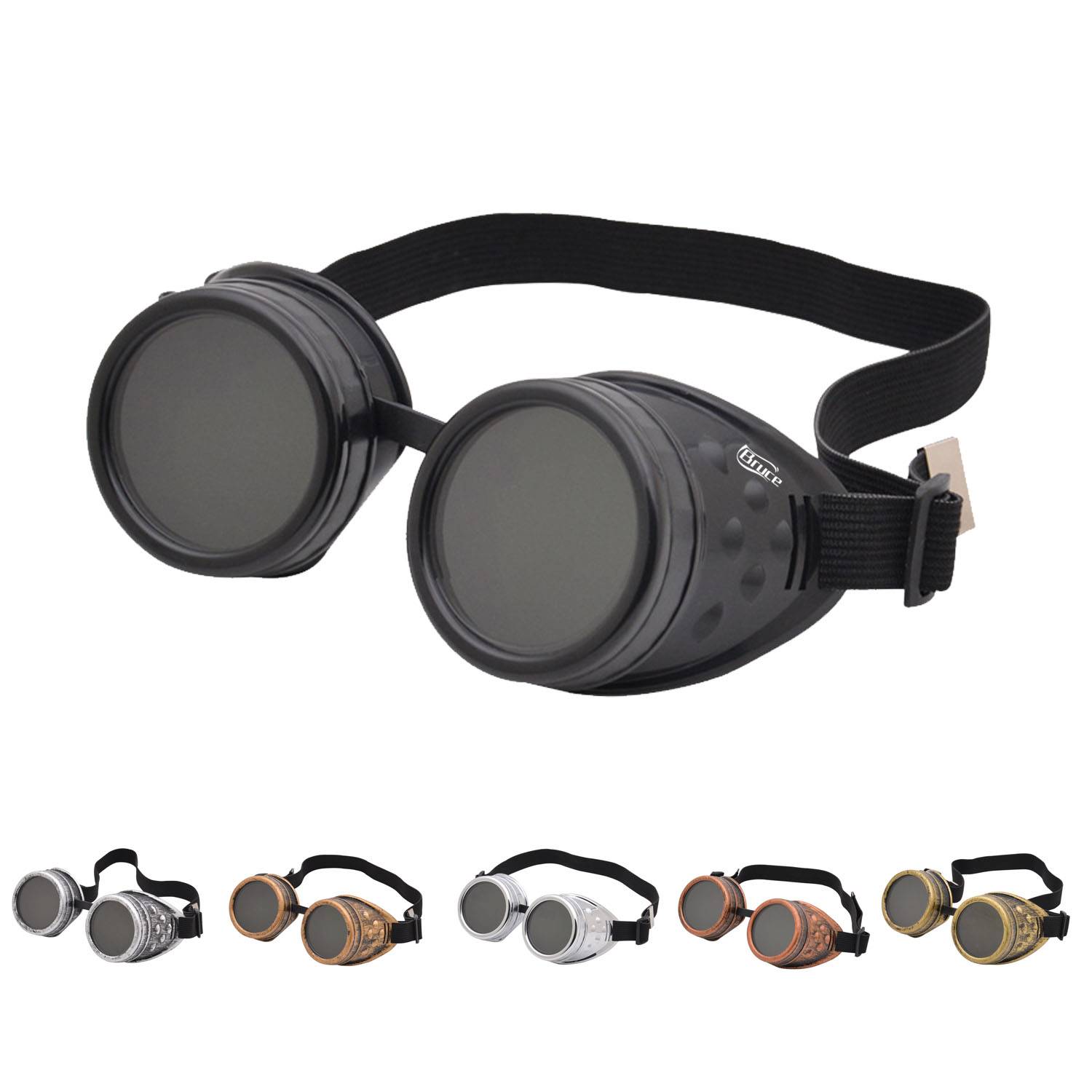 Adjustable Cosplay Fashion Vintage Steampunk Goggles 2