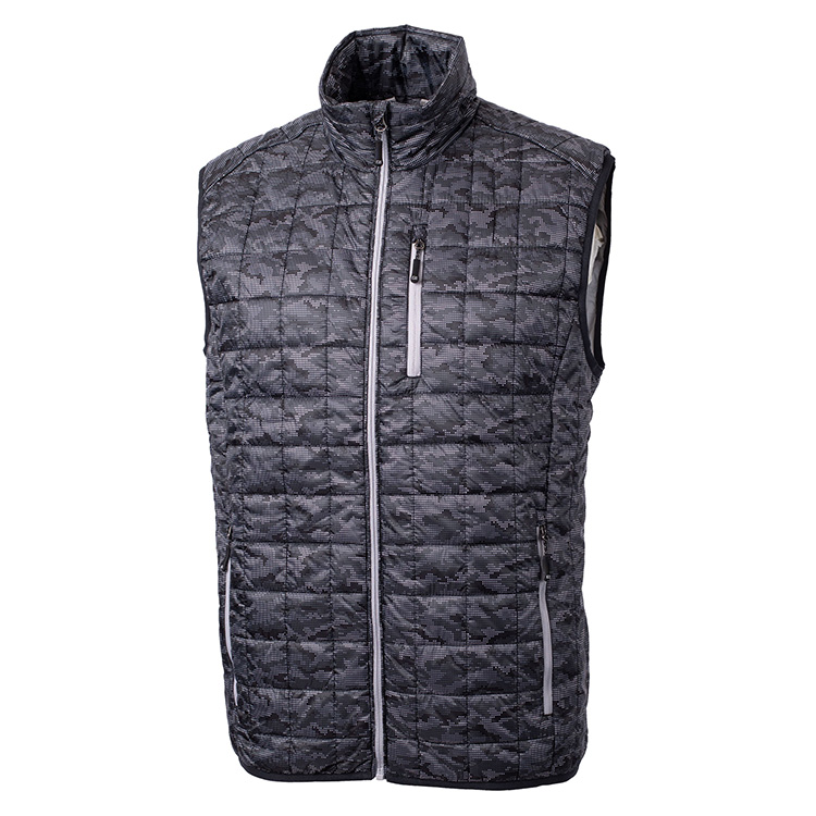 Cutter & Buck Rainier PrimaLoft Men's Eco Insulated Full Zip Printed Puffer Vest 2