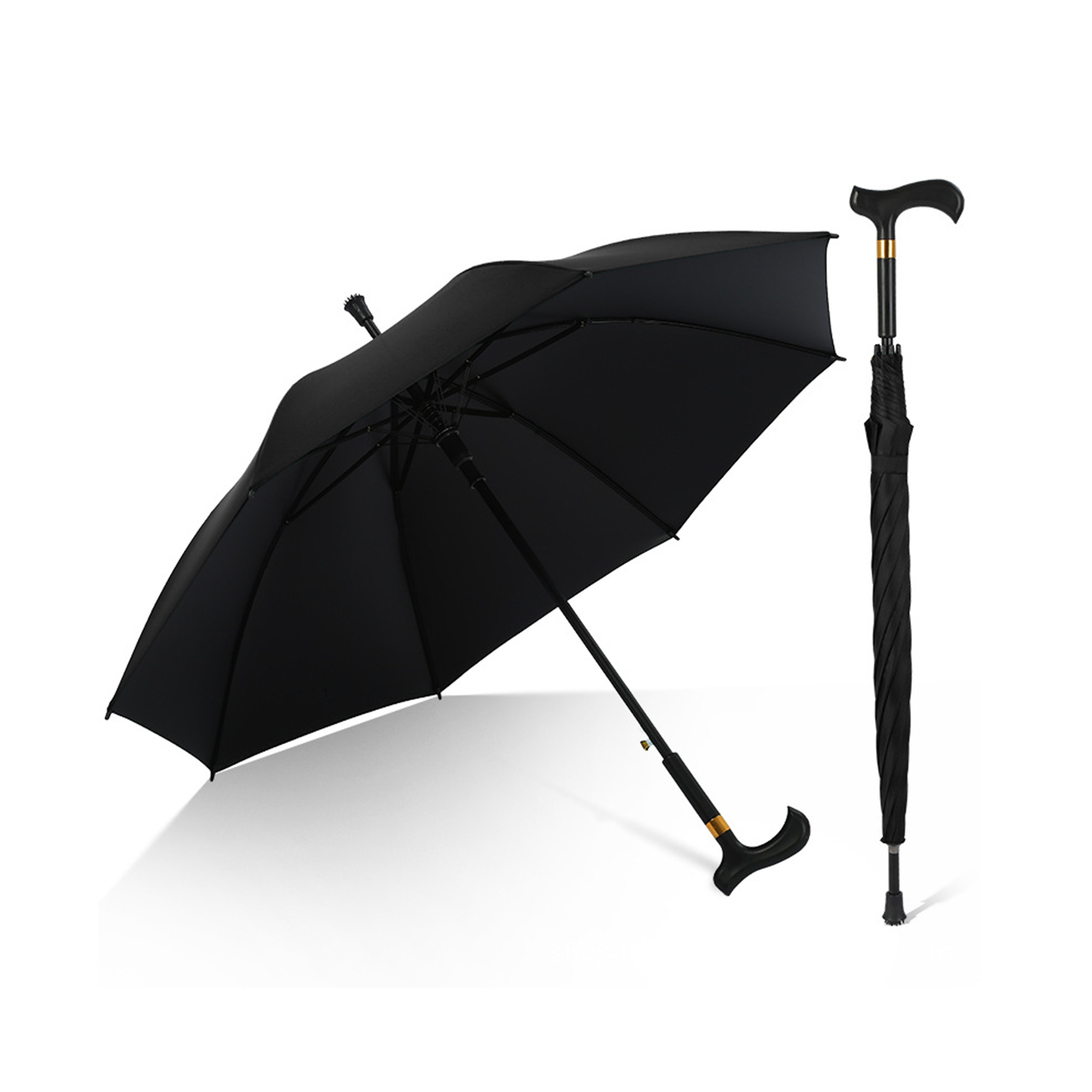 Walking Cane Style Automatic Umbrella 41.73" Length x 32.67" Width 1