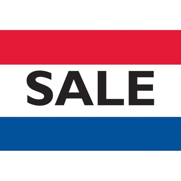 12" x 16" 3 Stripe Message Car Flag - ePoly 2