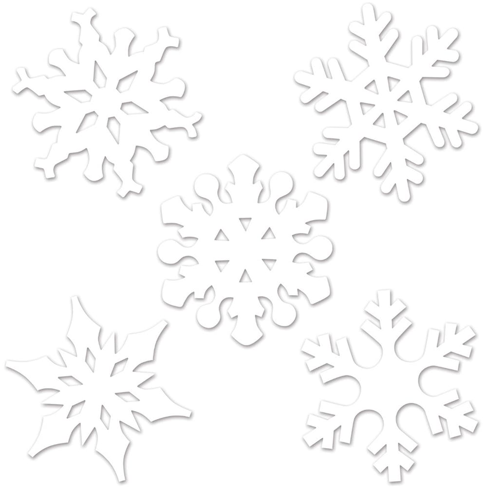 Mini Snowflake Cutouts - White 10 Pk 2