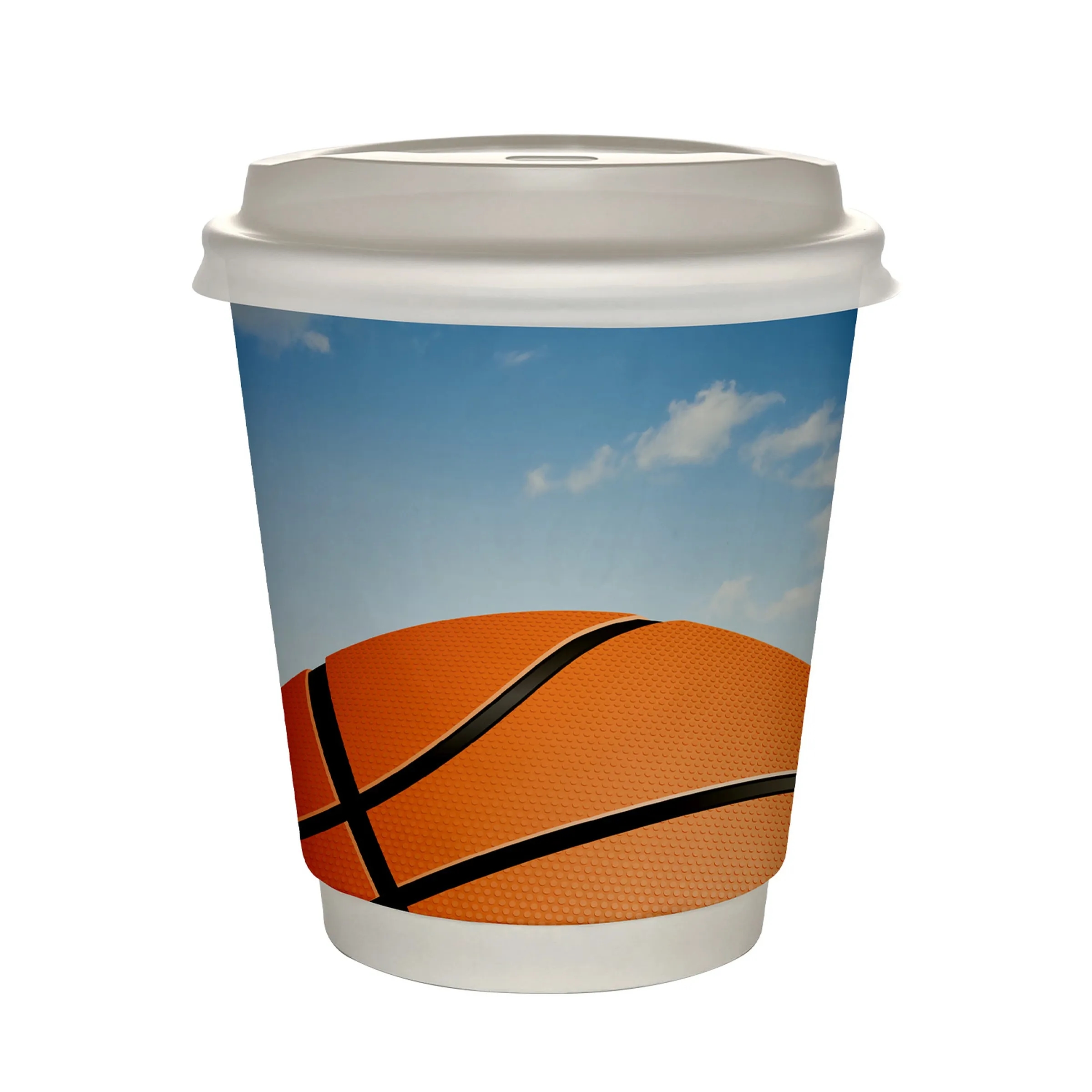 10 oz Full Color Sporty Paper Cup With Lid 13