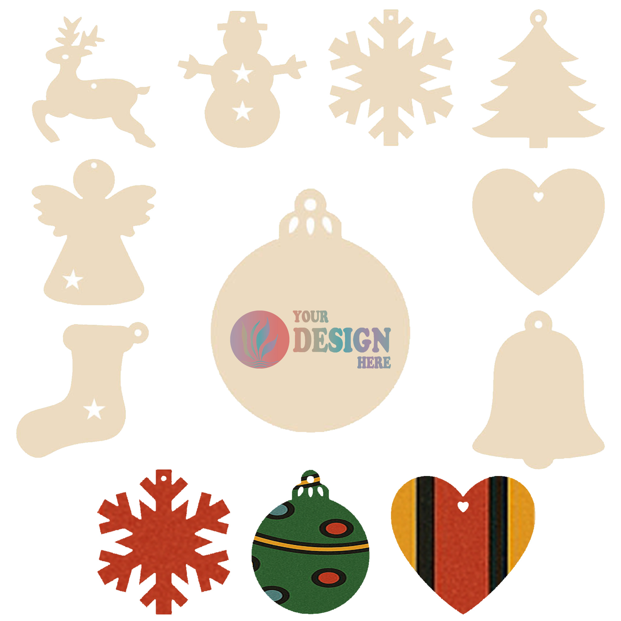 Wood Christmas Ornament 3