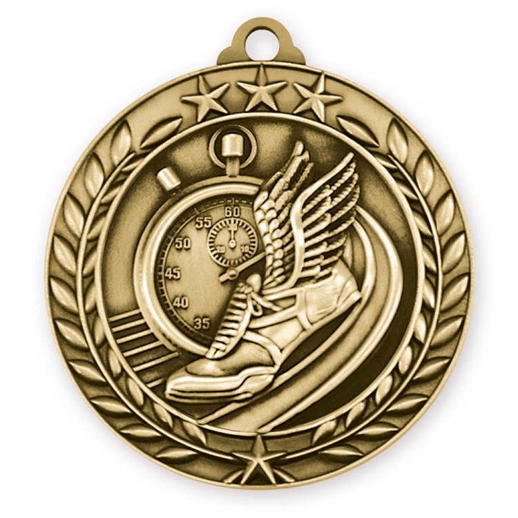 Track Wreath Award Medallion (1-3/4") 2