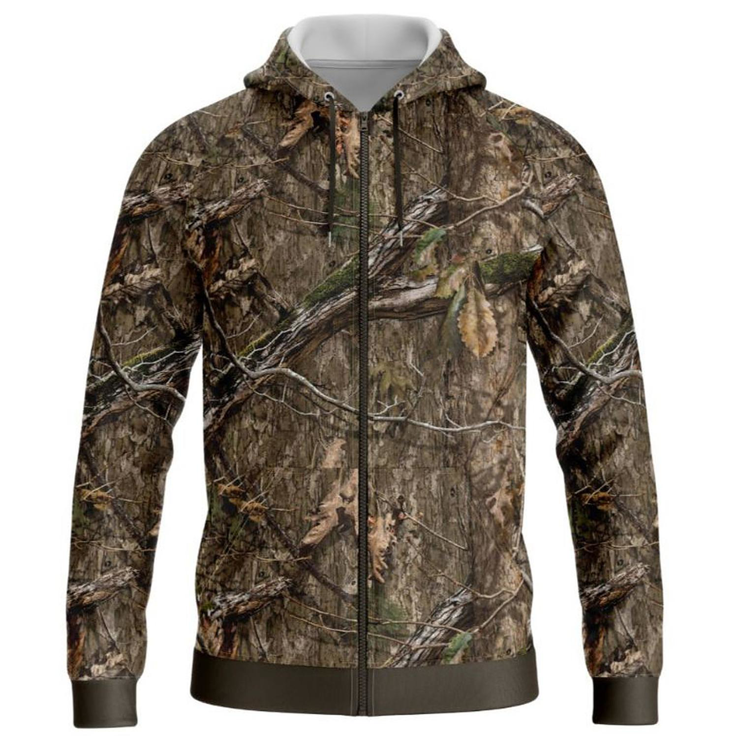 Mossy Oak® Men's 8.2 oz. Polar Fleece Raglan Zipper Hoodie W/ Pockets 5