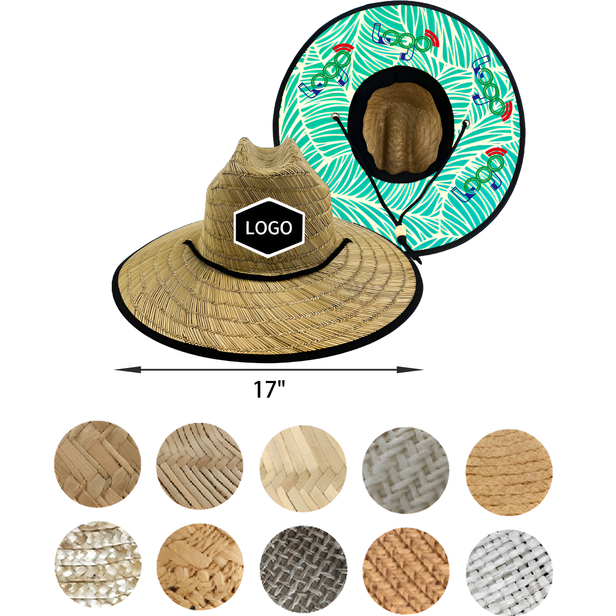MOQ 50 PCS Breathable Beach Vacation Straw Hat 4