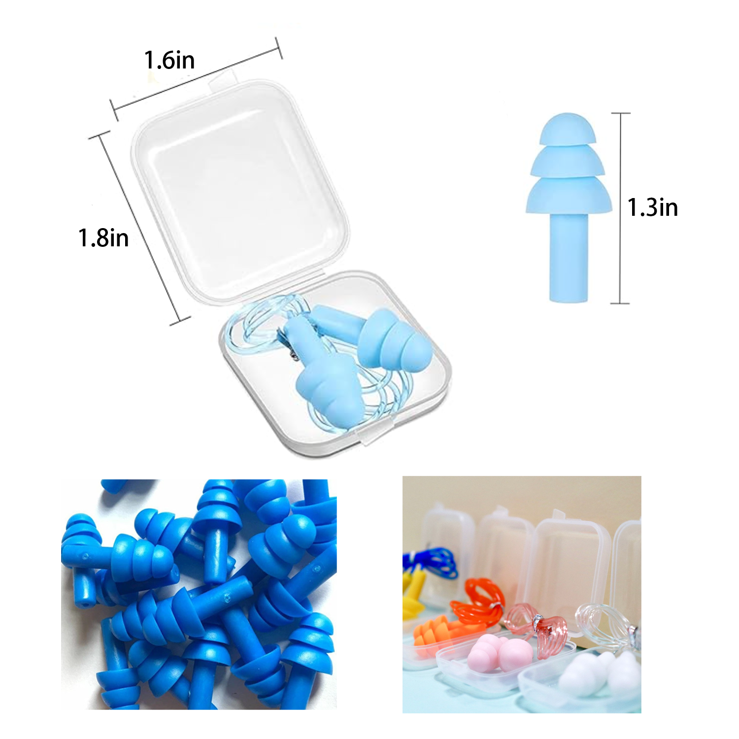 Reusable Silicon Sleep Noise Reducing Earplugs 2