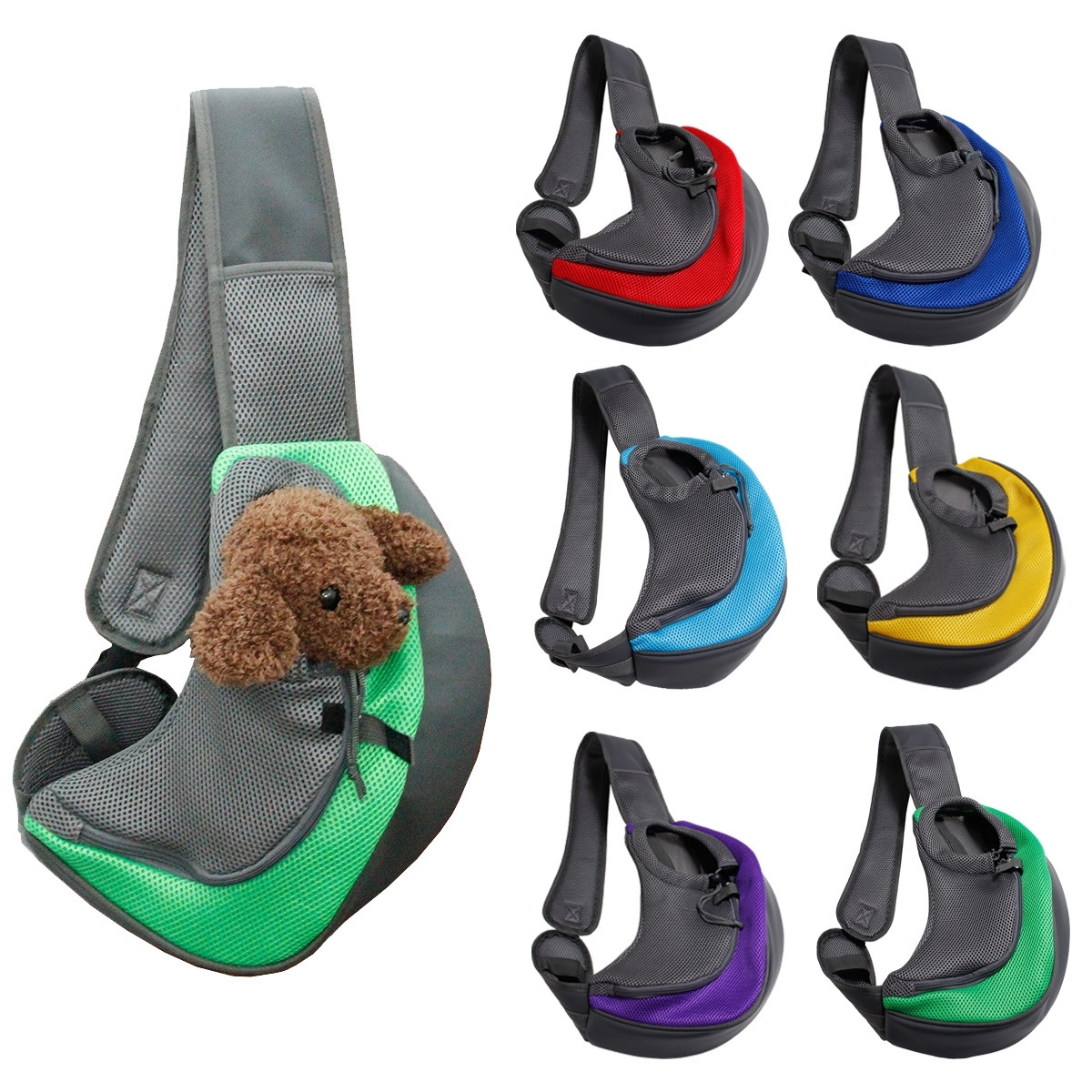 Pet Dog Sling Carrier Breathable Mesh Travel Safe Front Bag 3
