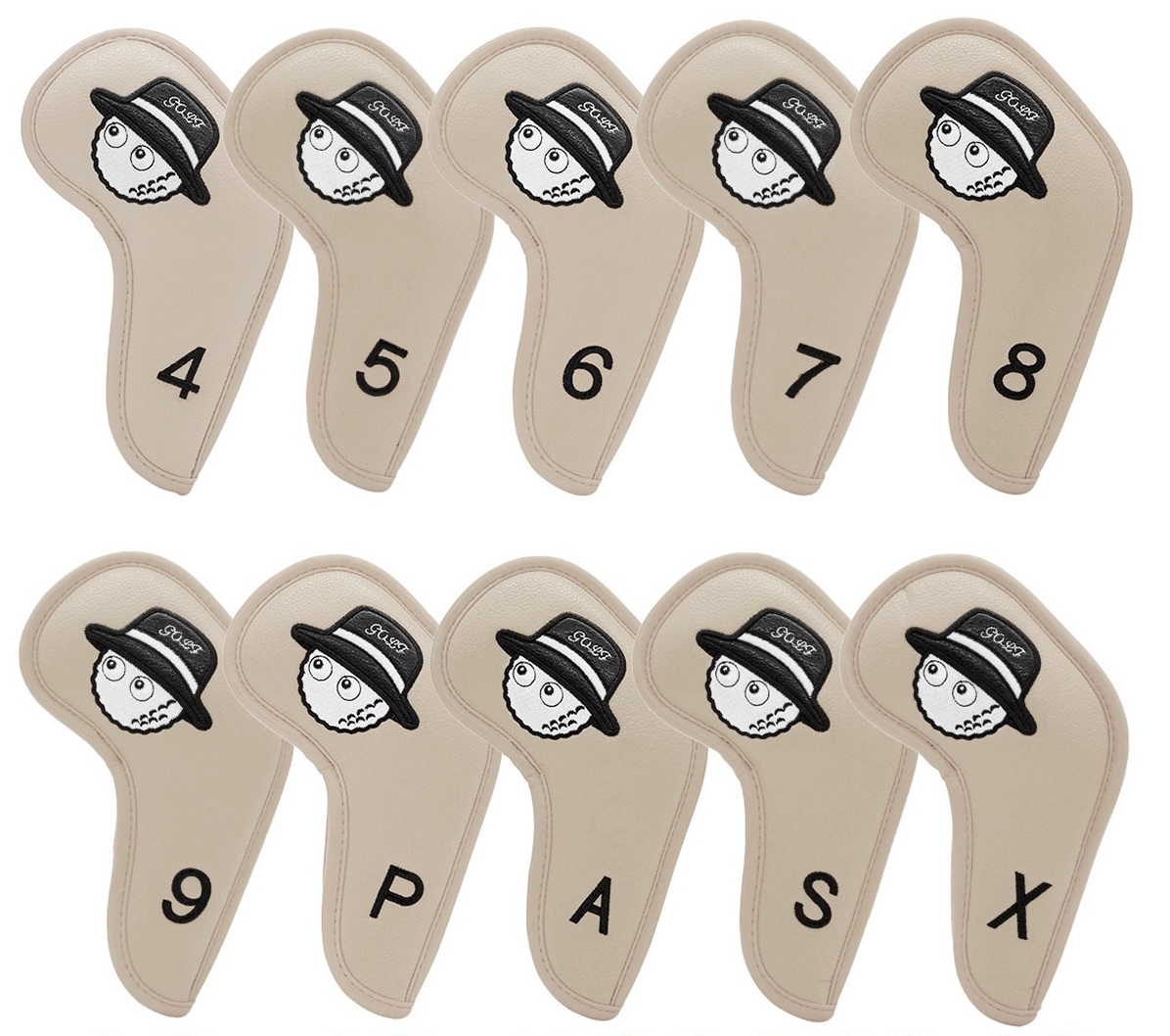 Leather Golf Head Covers Set for Iron 5
