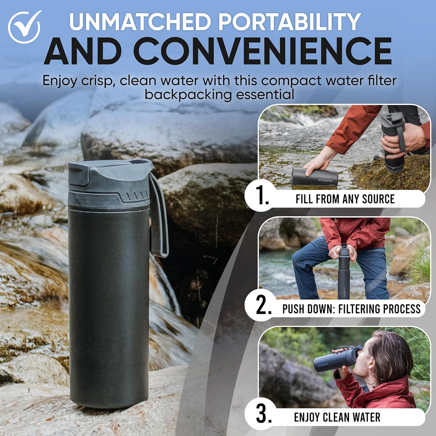 22Oz Plastic Extra Filter And Water Purifier Filtered Bottle 6
