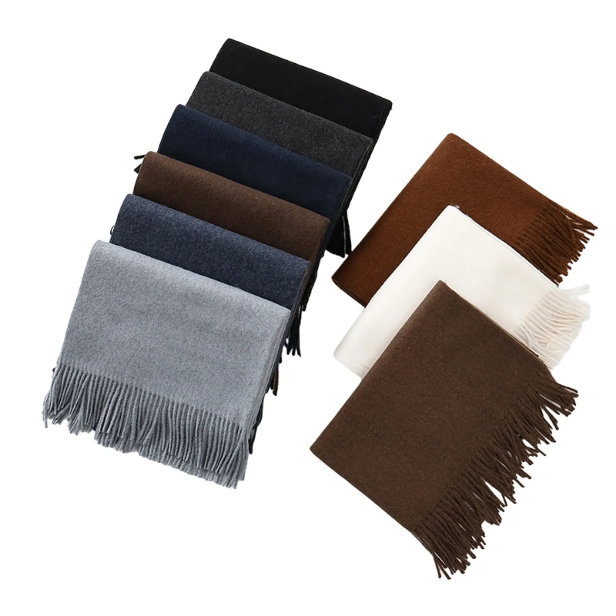 Warm Soft Wool Solid Knit Scarf Winter Scarf 9