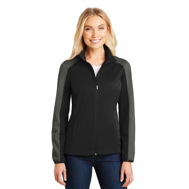 Port Authority Women's Active Colorblock Soft Shell Jacket. 6