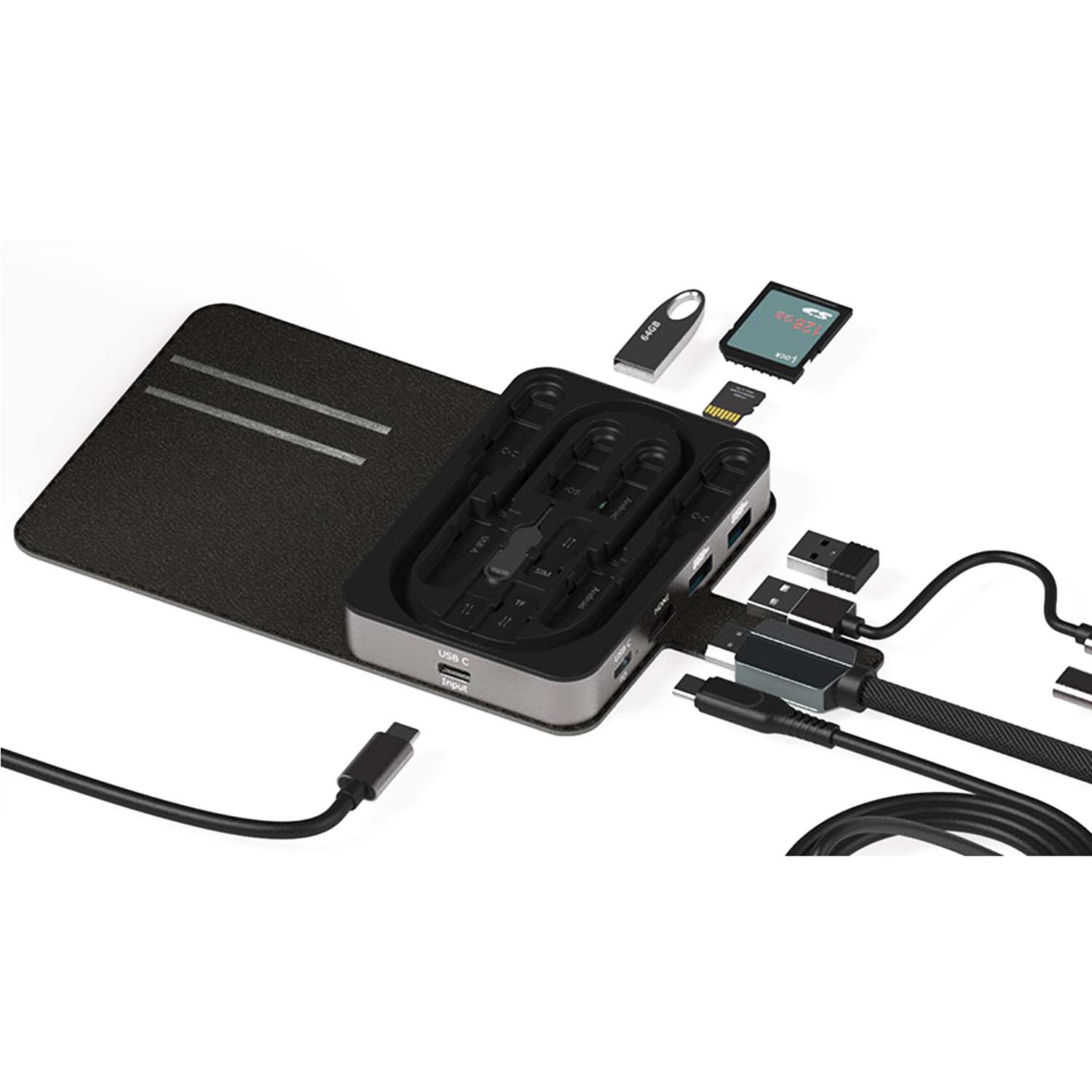 Compact Charging Hub Kit Phone Laptop Extender Power Bank 7