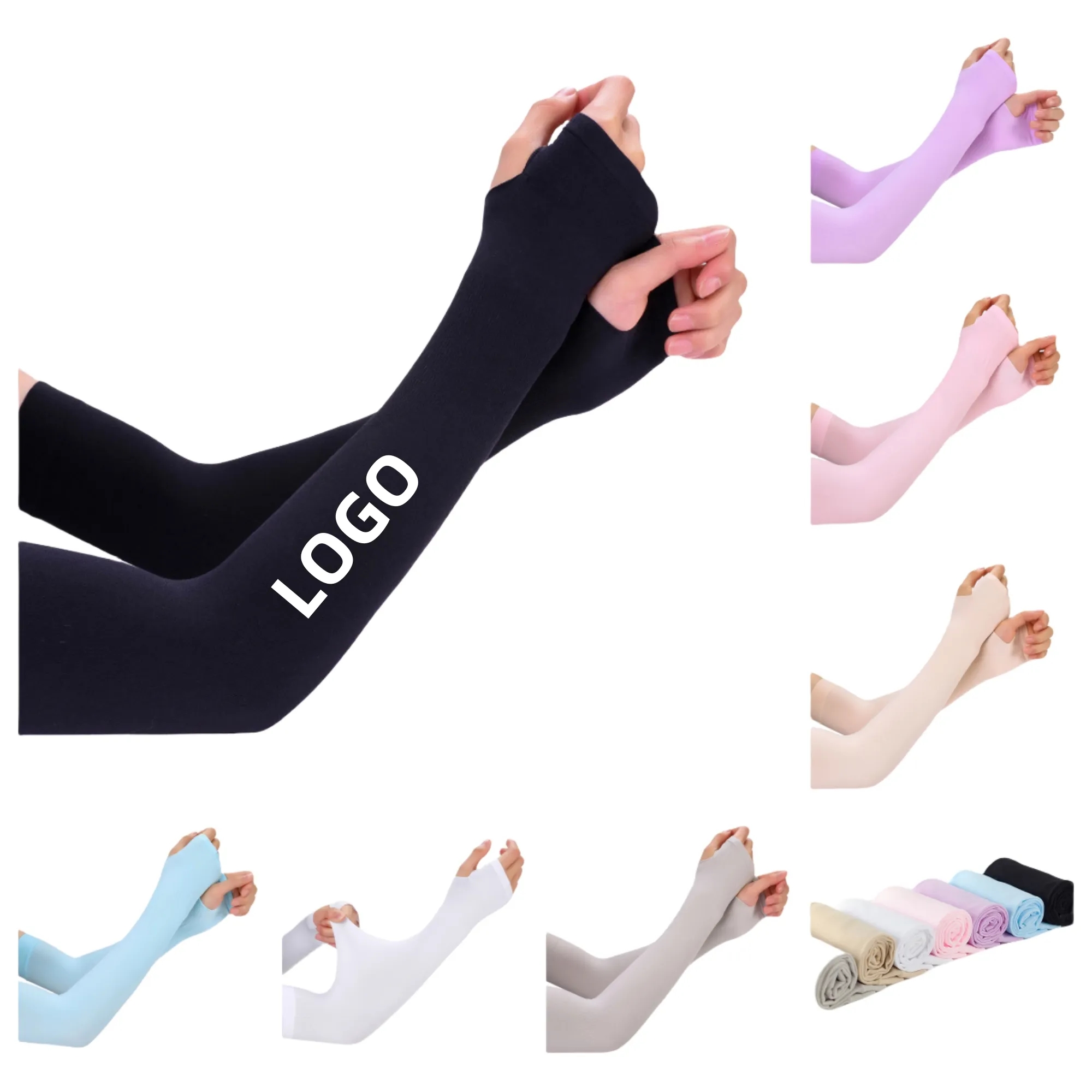Summer Nylon UV Protection Cooling Arm Sleeves 6