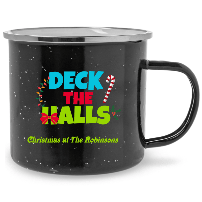 Personalized Deck The Halls Christmas Campfire Mugs 3