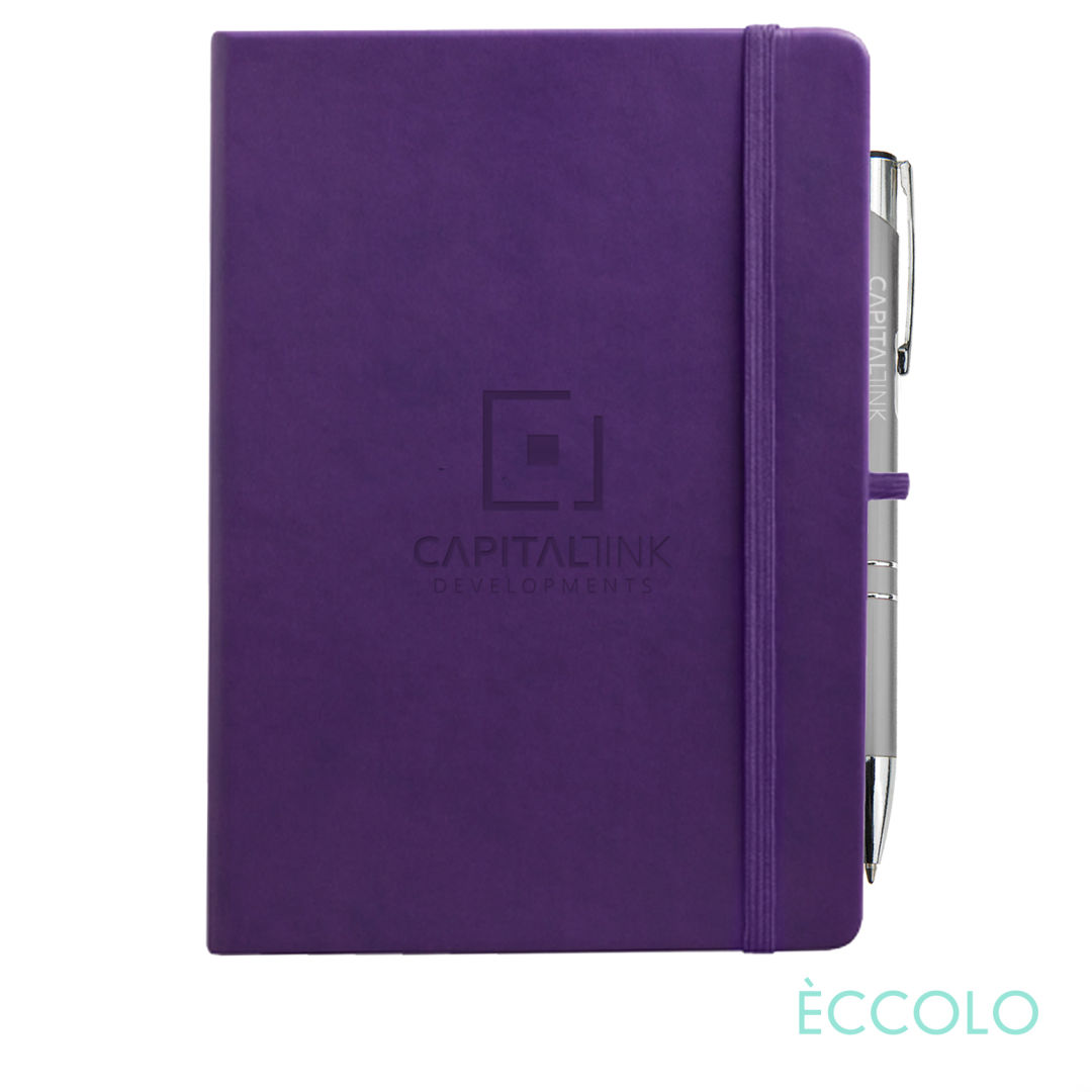 Eccolo® Cool Journal/Clicker Pen - (L) 4
